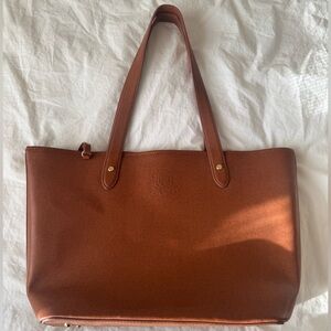Ralph Lauren Brown Leather Tote Bag